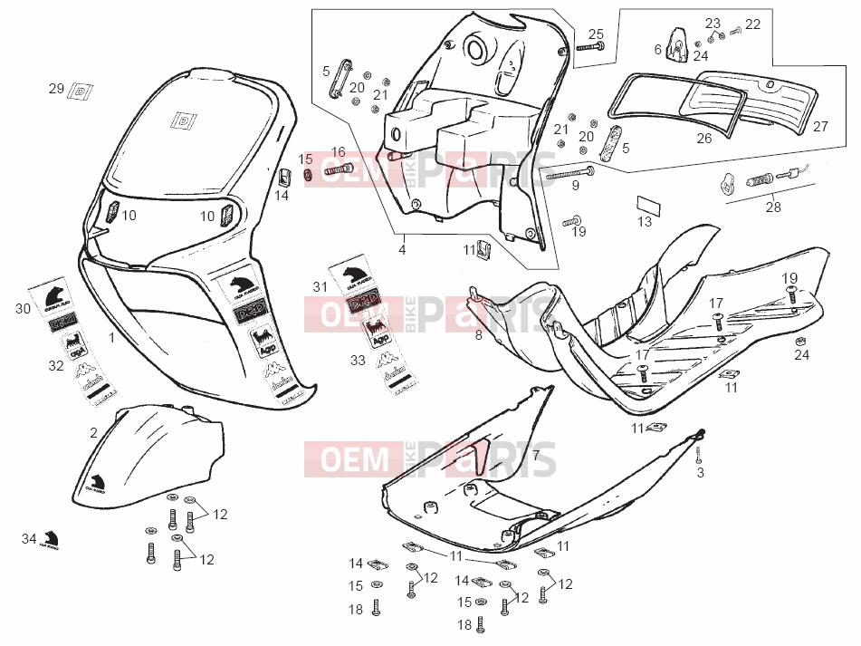 derbi Atlantis 50 2T Tables » Frame