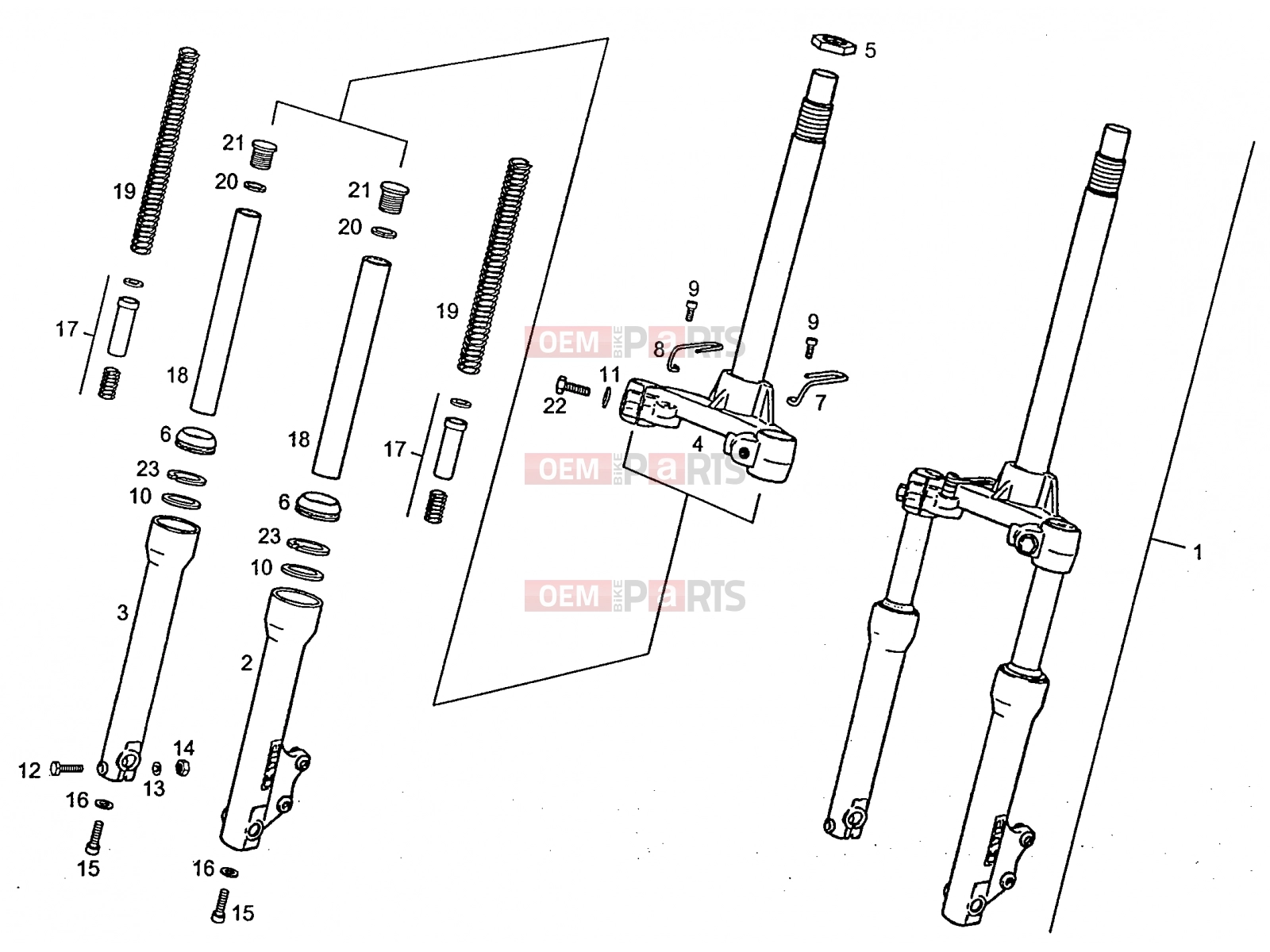 derbi Atlantis 50 2T LC Tables » Front fork