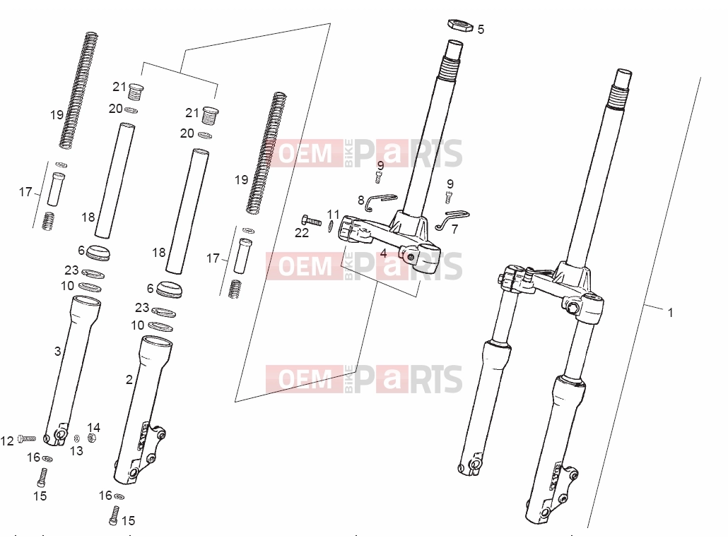derbi Atlantis 50 2T LC eng: Derbi Tables » Front fork