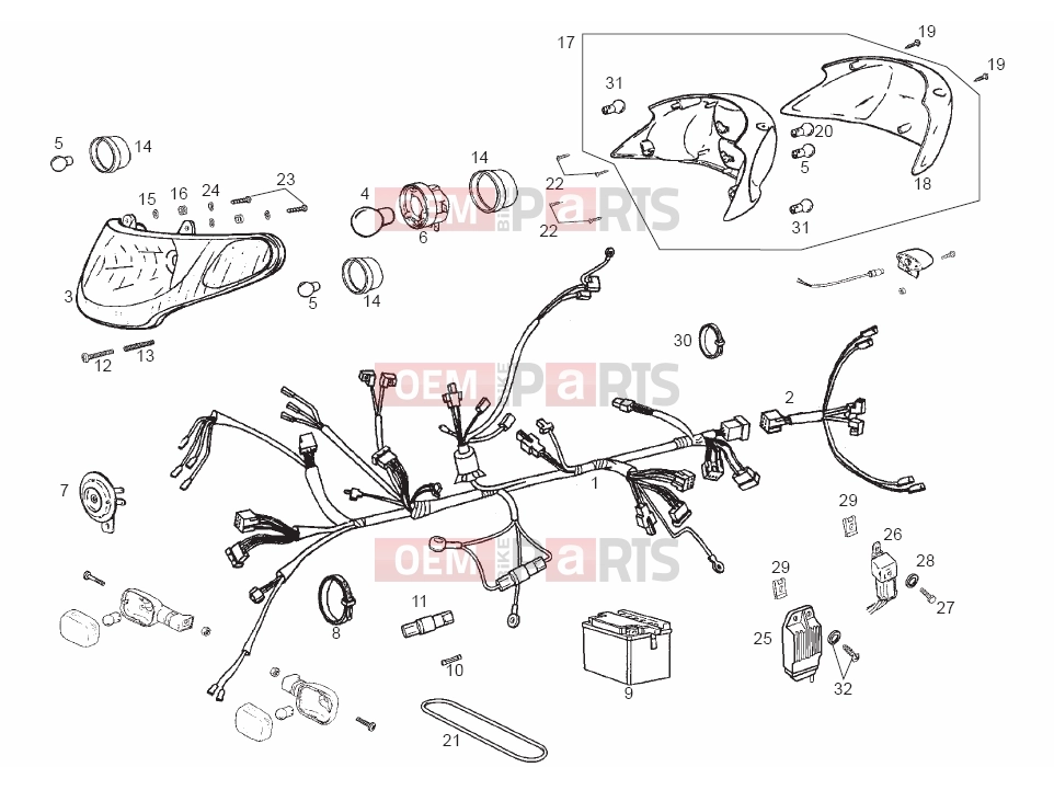 derbi Atlantis 50 2T Bullet Tables » Electrical system