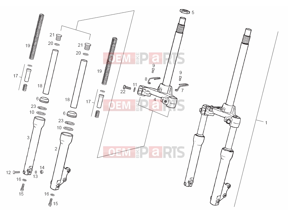 derbi Atlantis 50 2T Two Chic Tables » Front fork