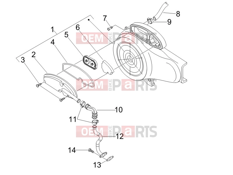 derbi Boulevard 100 4T Engine » Secondary air box