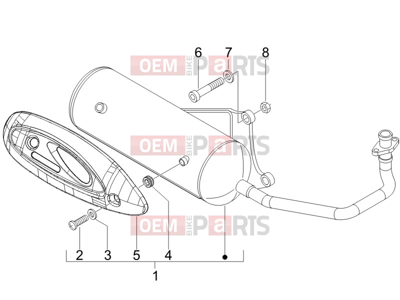 derbi Boulevard 100 4T Engine » Silencer
