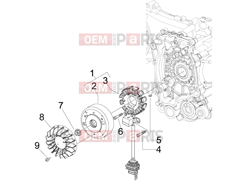derbi Boulevard 100 4T Engine » Flywheel magneto