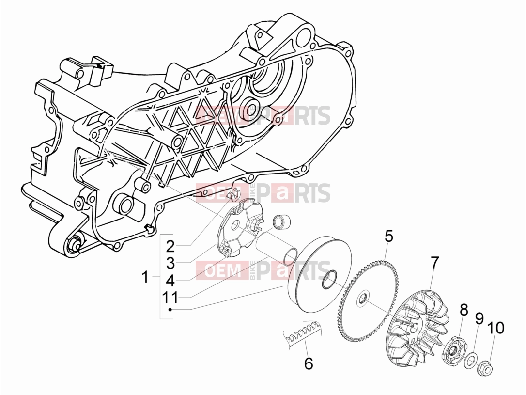 derbi Boulevard 100 4T Engine » Driving pulley