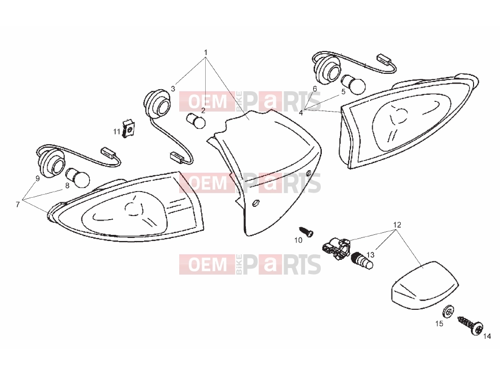 derbi Boulevard 125 4T Tables » Headlight