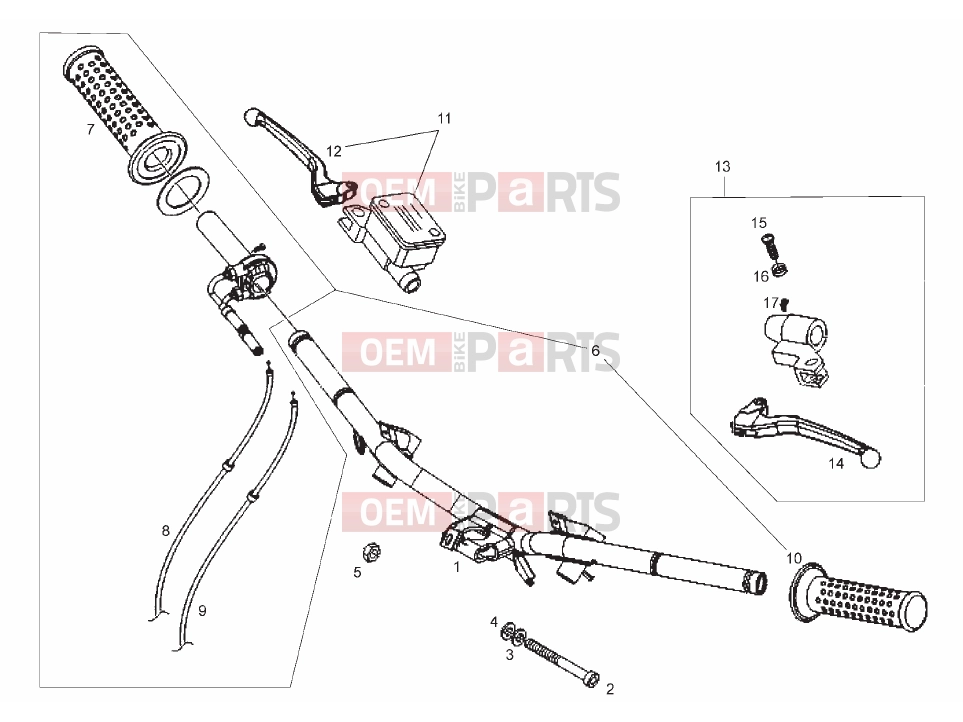 derbi Boulevard 125 4T Tables » Handlebar