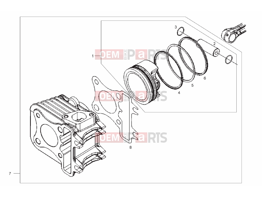 derbi Boulevard 125 4T Tables » Piston