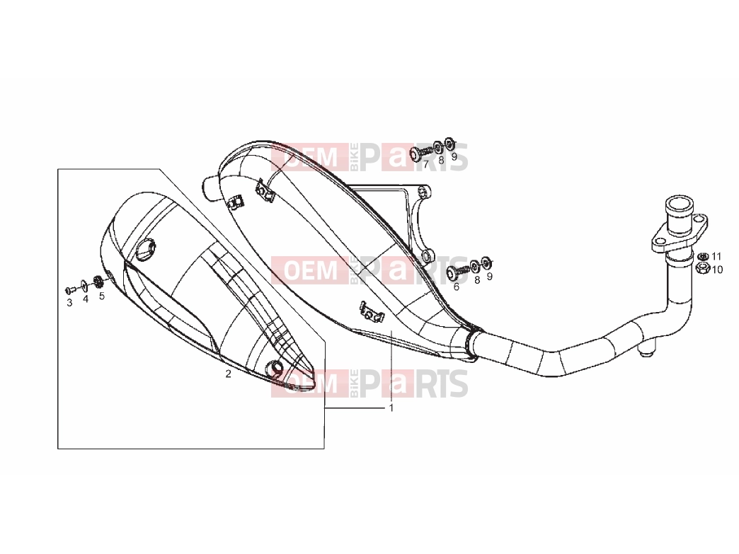 derbi Boulevard 125 4T Tables » Exhaust unit