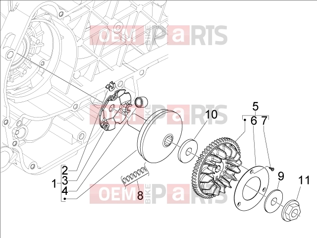 derbi Boulevard 150 4T Engine » Driving pulley