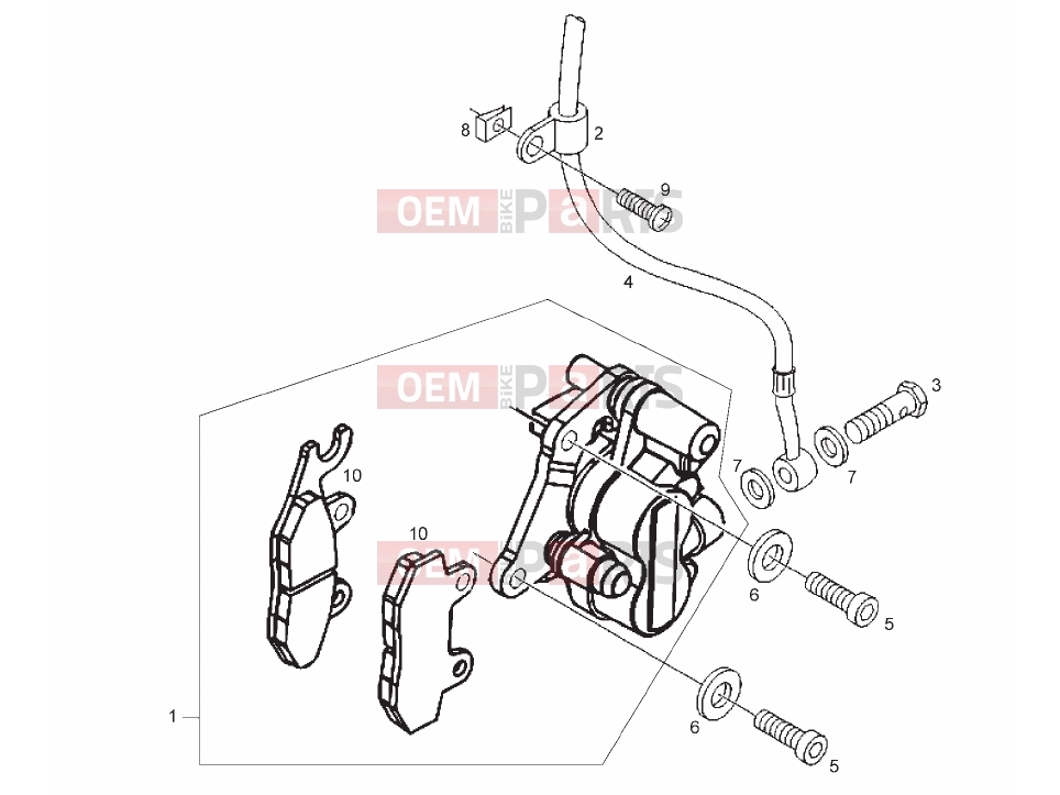 derbi Boulevard 50 2T Tables » Front brake