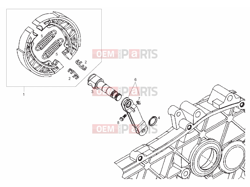 derbi Boulevard 50 2T Tables » Rear brake