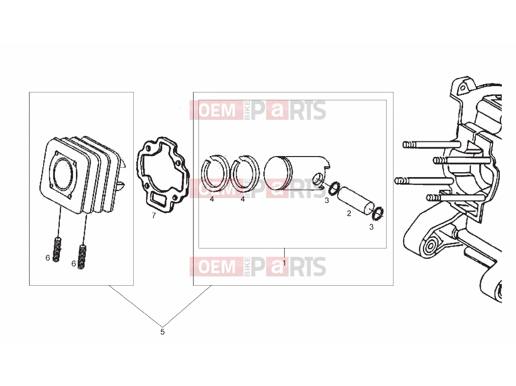 derbi Boulevard 50 2T Tables » Piston
