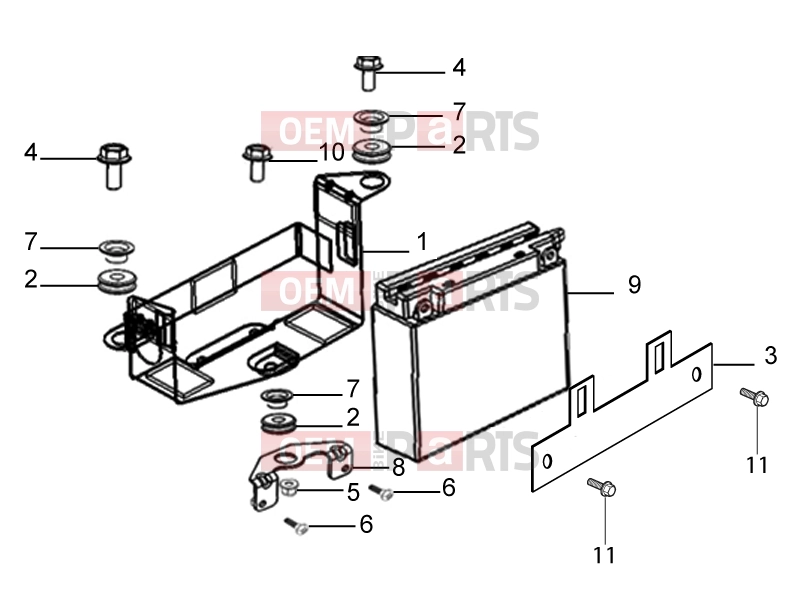 derbi ETX 150 Frame » battery