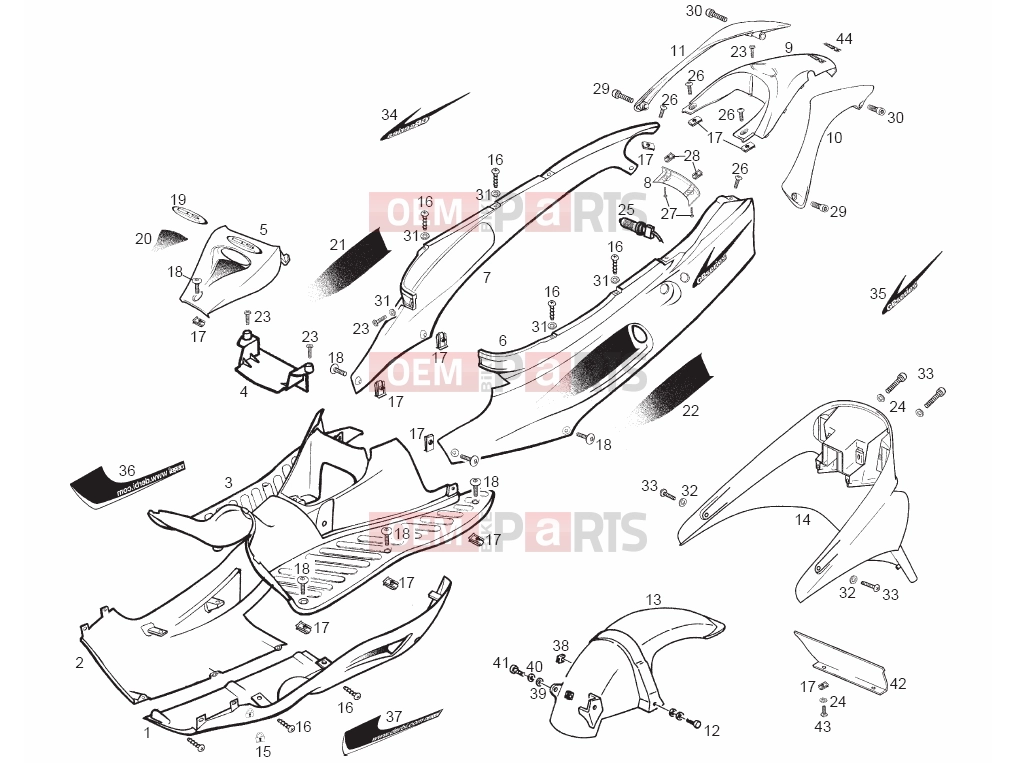 derbi GP 50 Tables » Frame