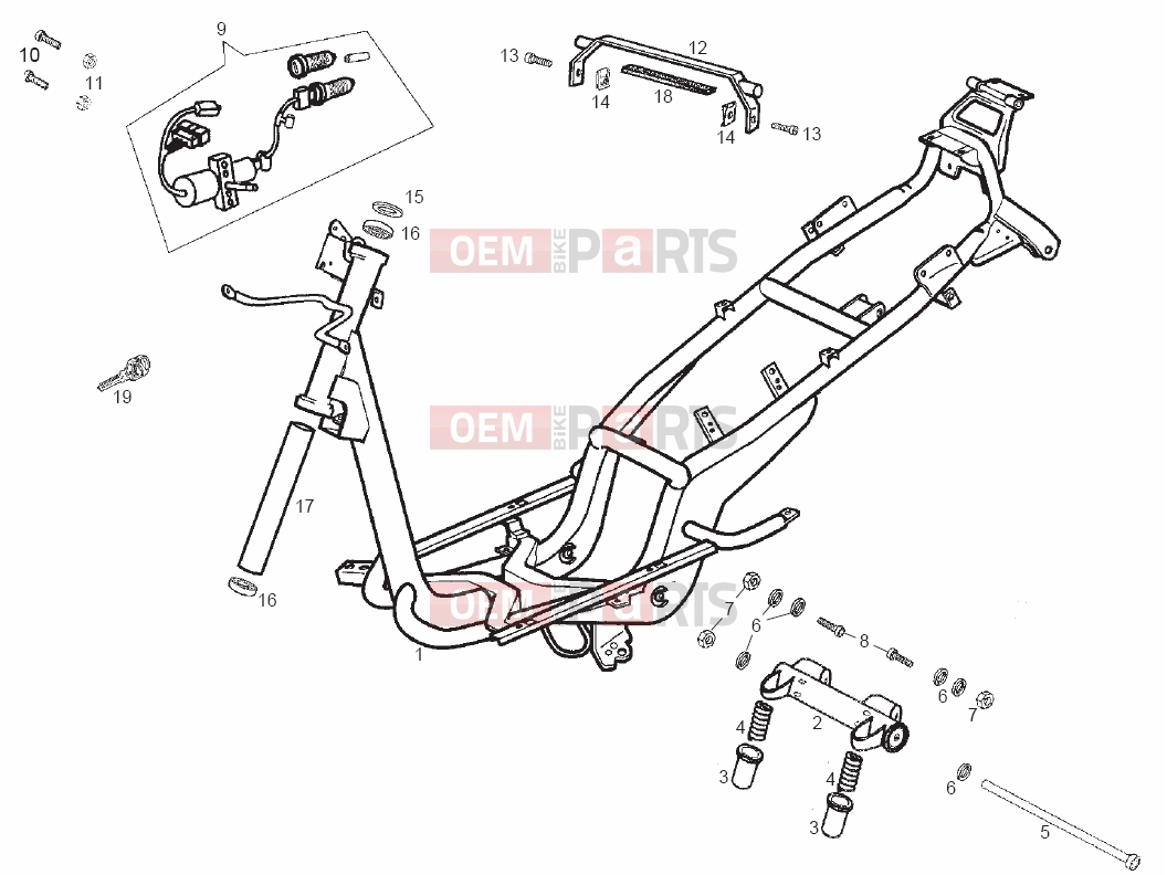 derbi GP 50 Tables » Frame
