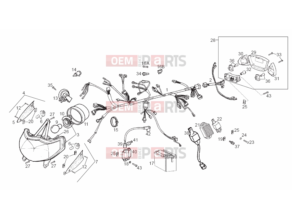 derbi GP1 50 Tables » Electrical system