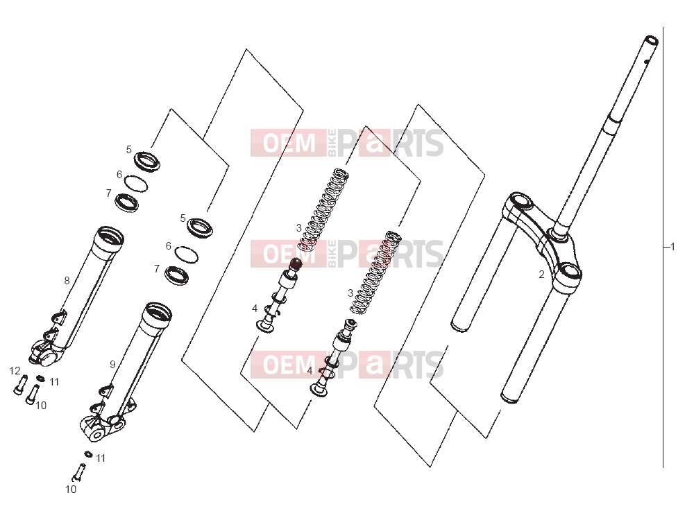 derbi GP1 50 Tables » Front fork