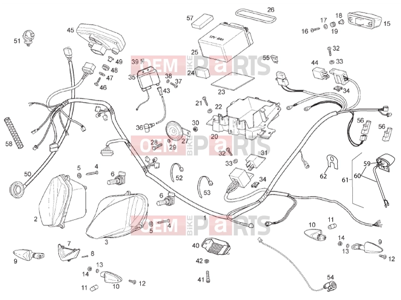 derbi GPR 50 2T Tables » Electrical system
