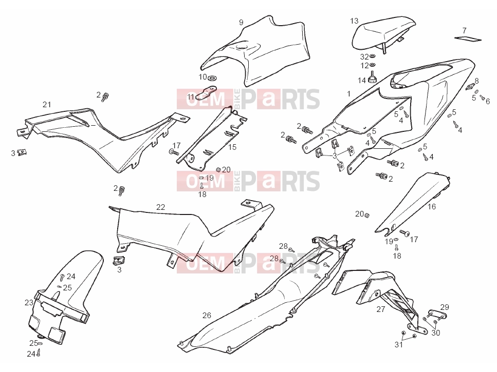 derbi GPR 50 NUDE Tables » Frame