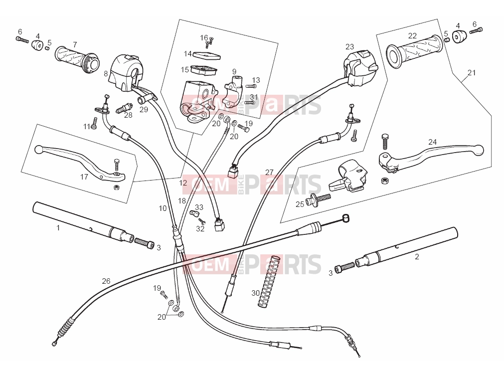 derbi GPR 50 Racing Tables » Handlebar - Controls