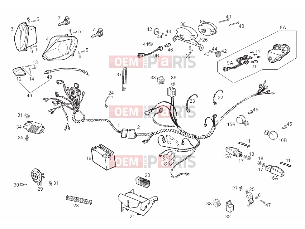 derbi GPR 50 Replica Tables » Electrical system