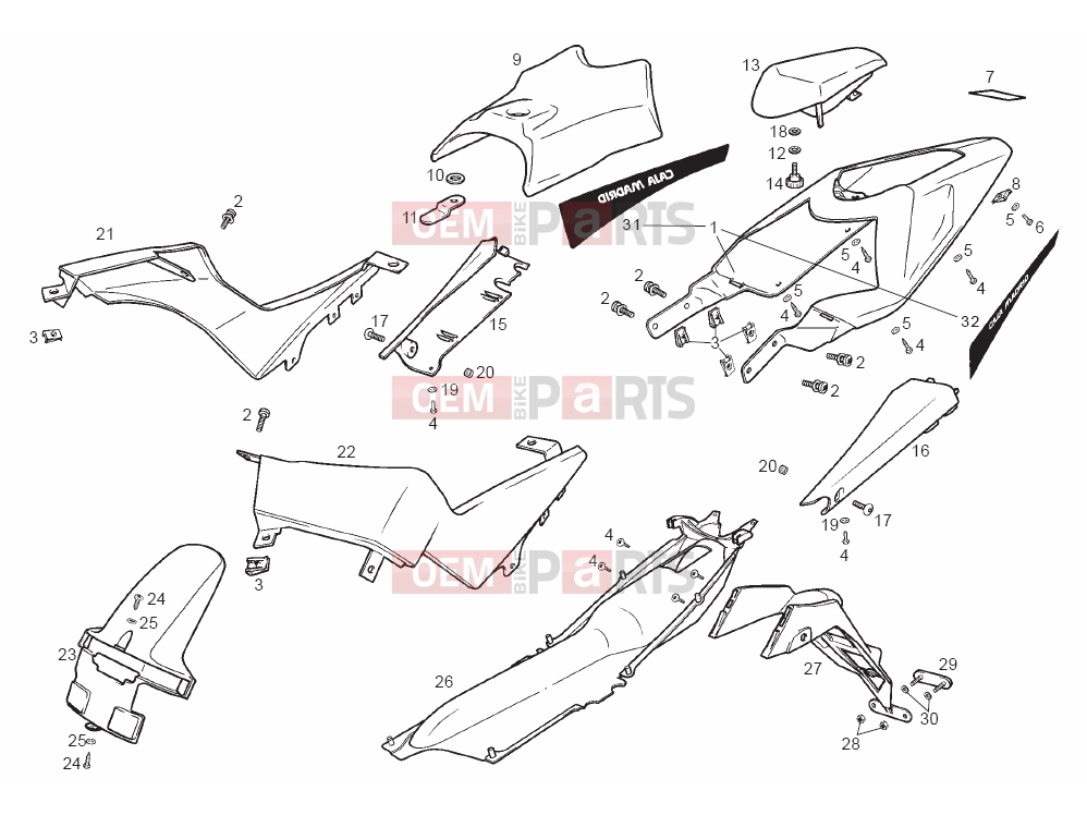 derbi GPR 50 Replica Tables » Frame