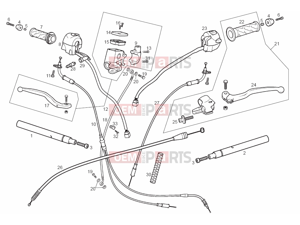 derbi GPR 50 Replica Tables » Handlebar - Controls