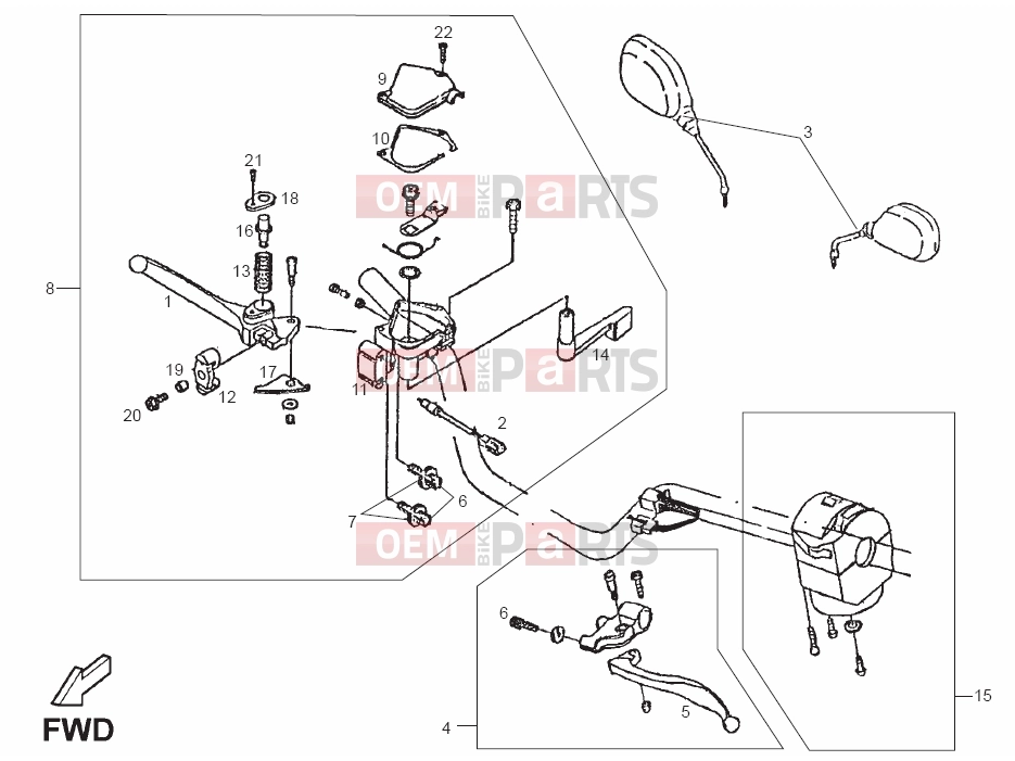 derbi QUAD DXR 200 Tables » Controls