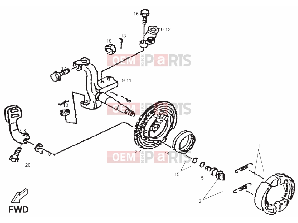 derbi QUAD DXR 200 Tables » Guide roller