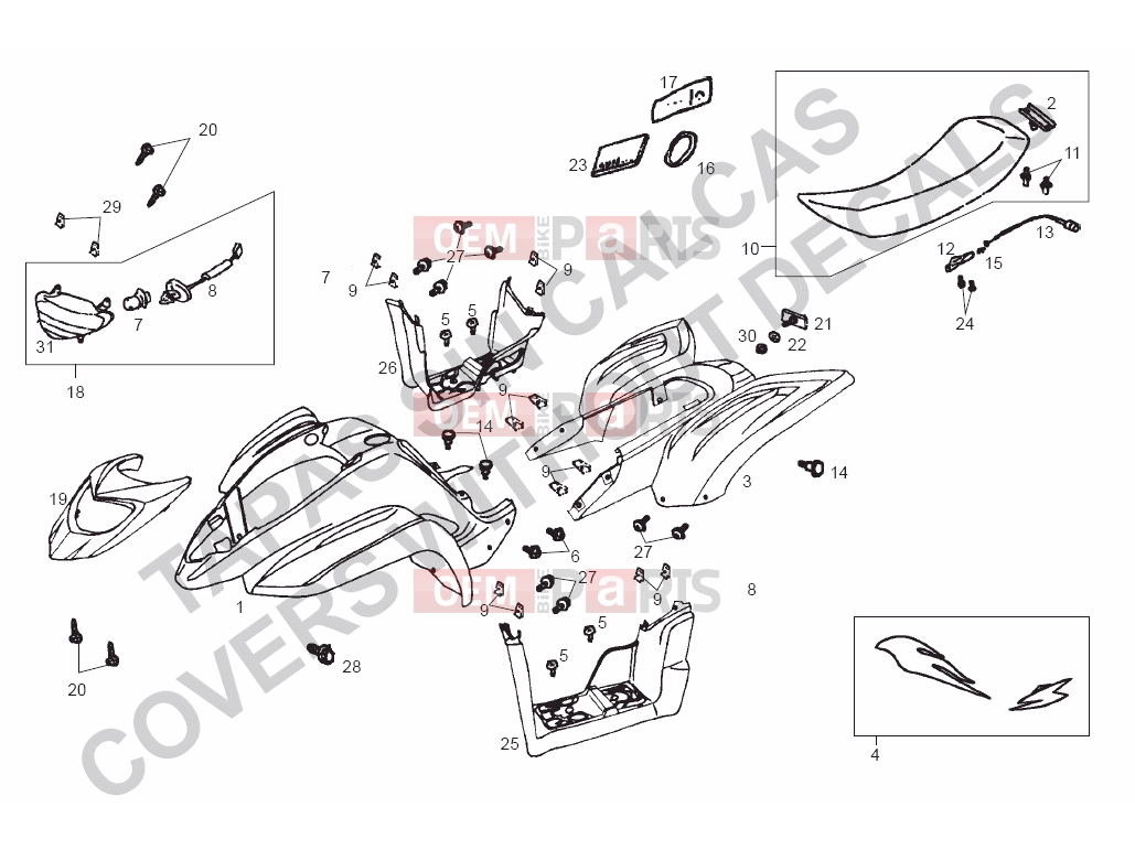 derbi QUAD DFW 50 Tables » Frame