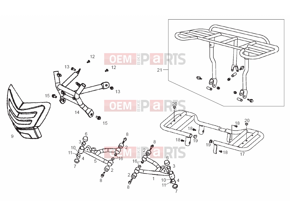derbi QUAD DFW 50 Tables » Frame