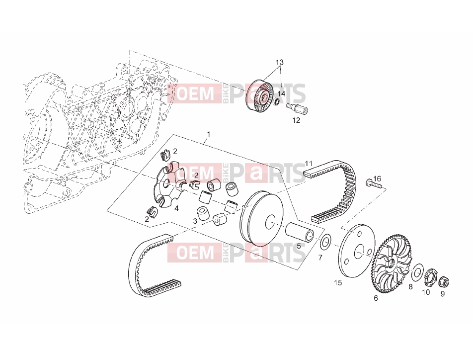 derbi Rambla 125-250 Tables » Variator