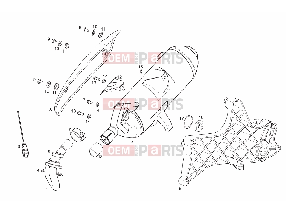 derbi Rambla 300 Tables » Exhaust unit