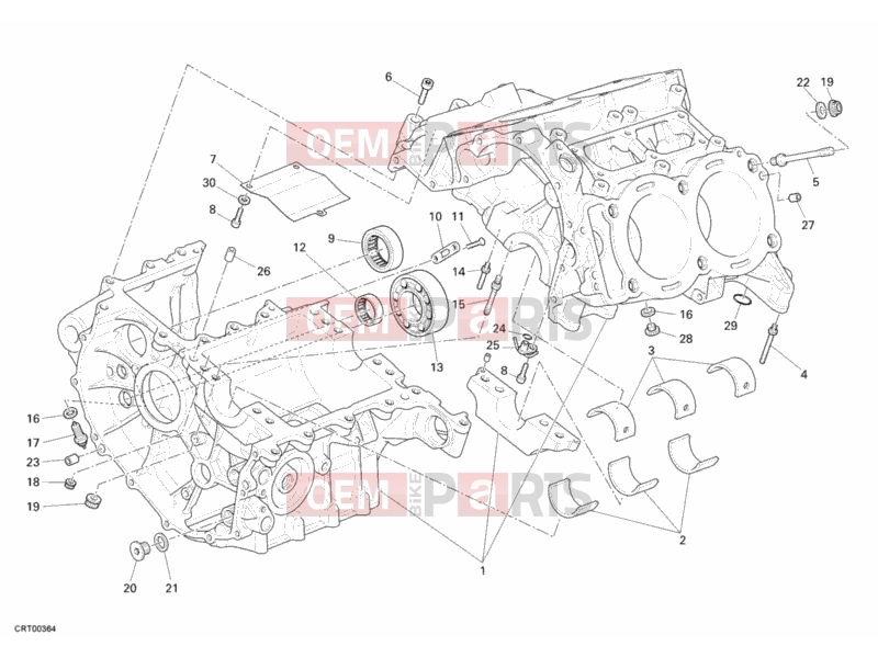 DUCATI 2008 DESMOSEDICI RR CRANKCASE » ENGINE CASE