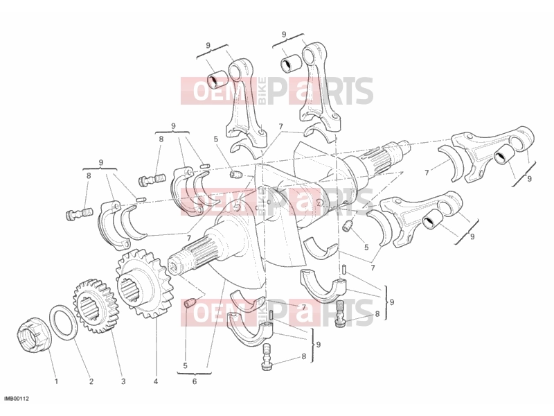DUCATI 2008 DESMOSEDICI RR CRANKSHAFT » ENGINE CASE