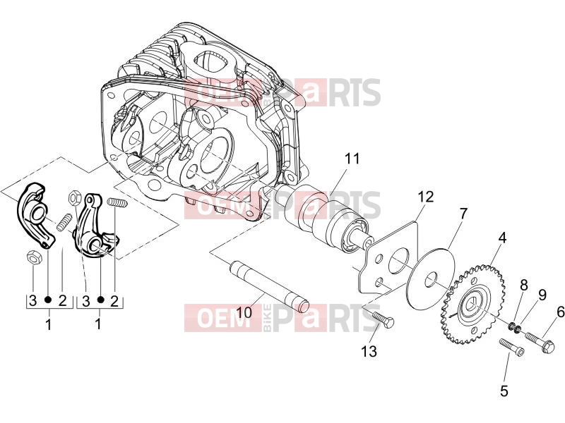 derbi Sonar 125 Engine » Rocking levers support unit