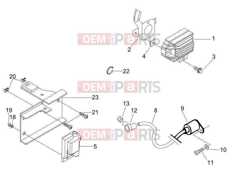 derbi Sonar 150 Electrical system » Voltage Regulators - Electronic Control Units (ecu) - H.T. Coil