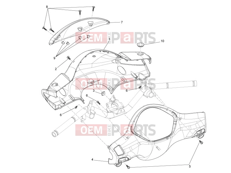 derbi Sonar 50 2T Handlebars/Steering » Handlebars coverages
