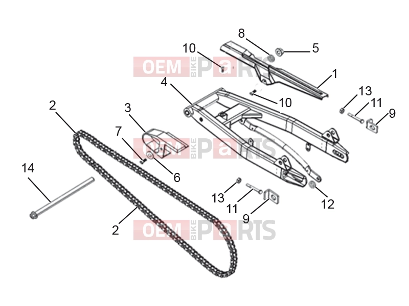derbi STX 150 Frame » Swing arm