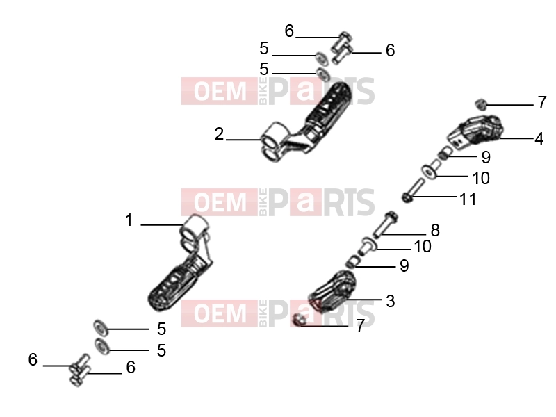 derbi STX 150 Frame » Footrest