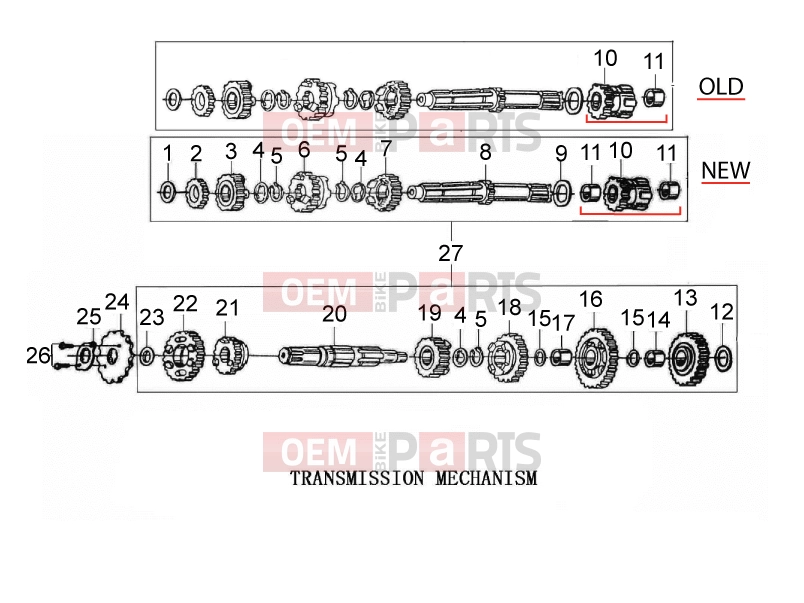 derbi STX 150 Engine » GEARSHIFT MECHANISM
