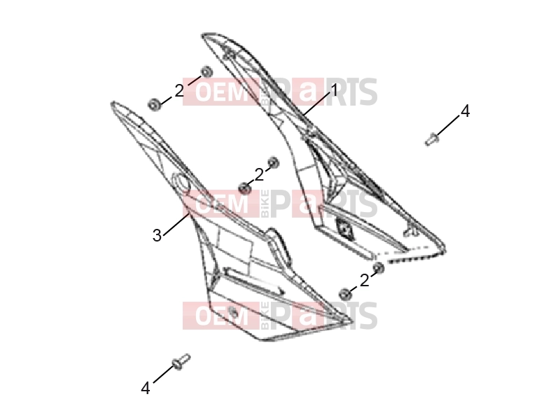 derbi STX 150 Frame » Side cover