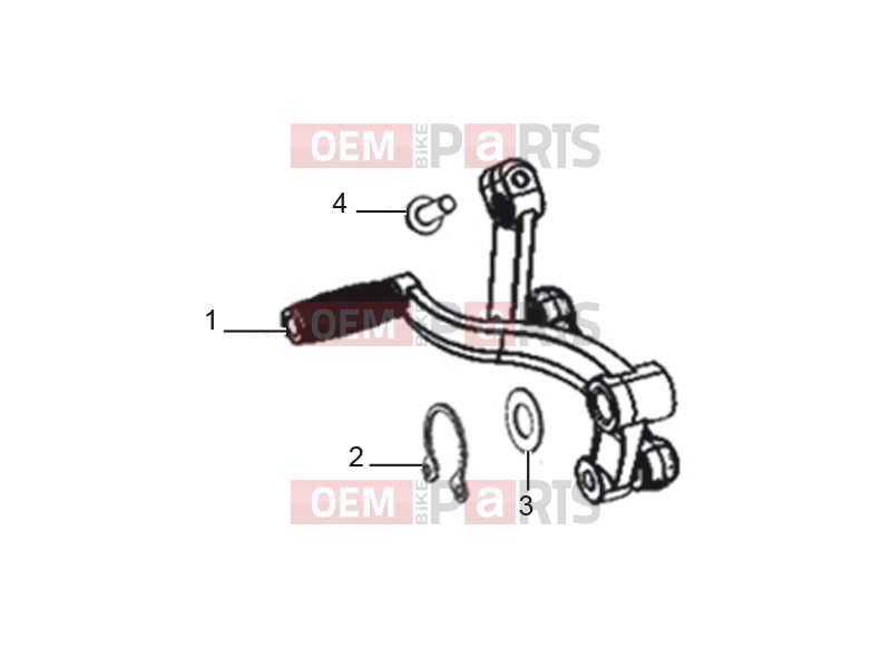 derbi STX 150 Frame » Shift pedal