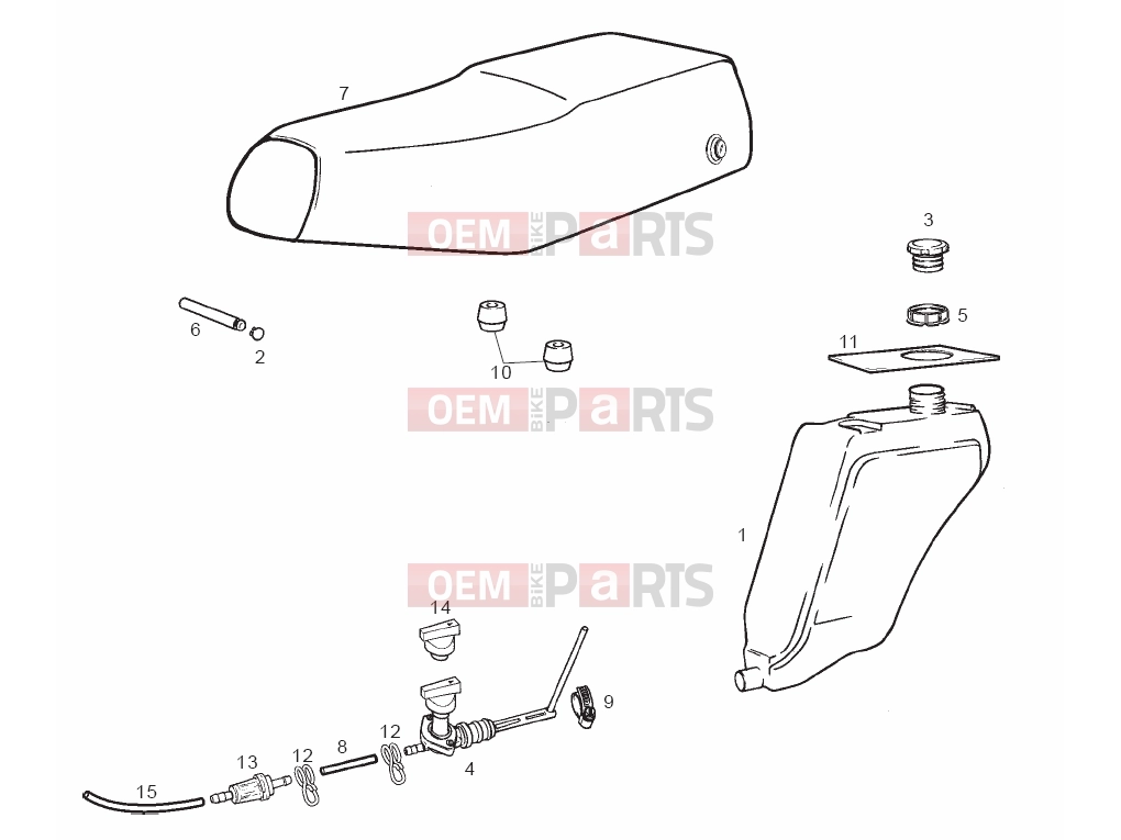 derbi Variant Courier 50 Tables » Tank