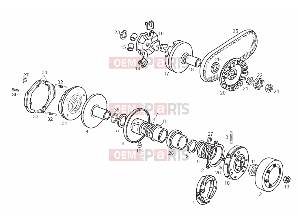 derbi Variant Courier 50 Alkatrész » variator