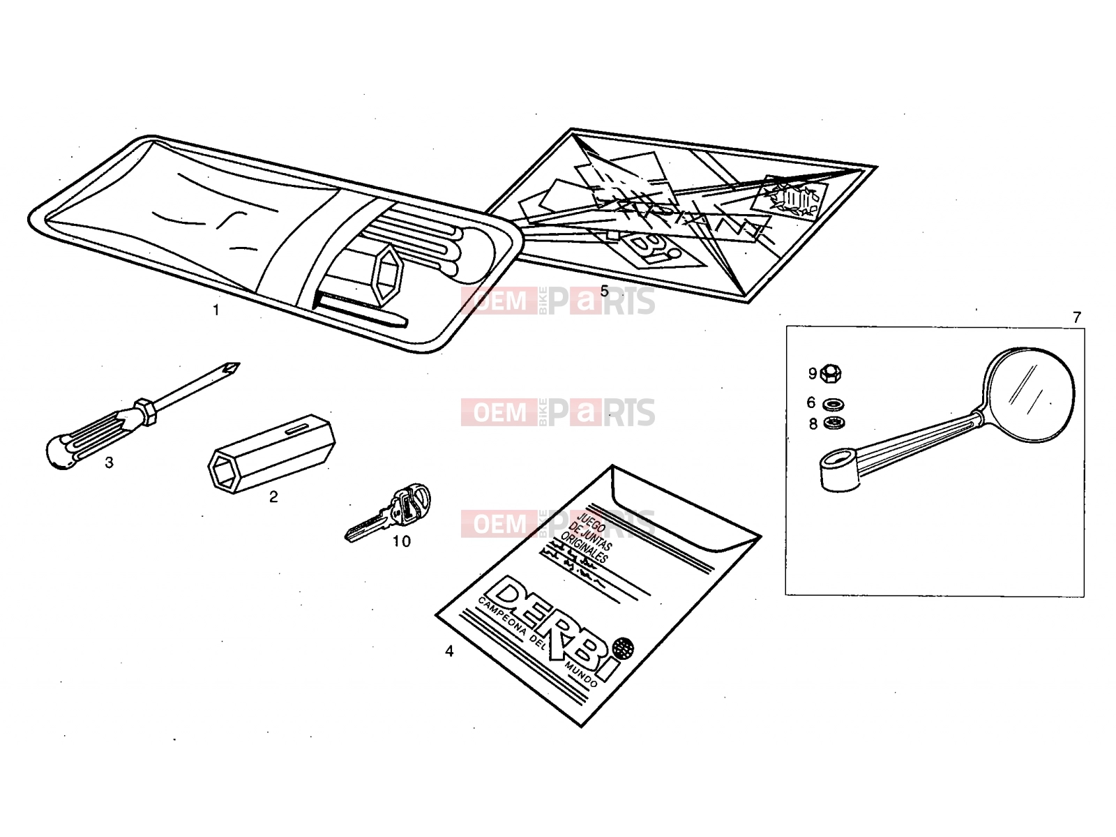 derbi Variant Courier 50 Tables » Accessories
