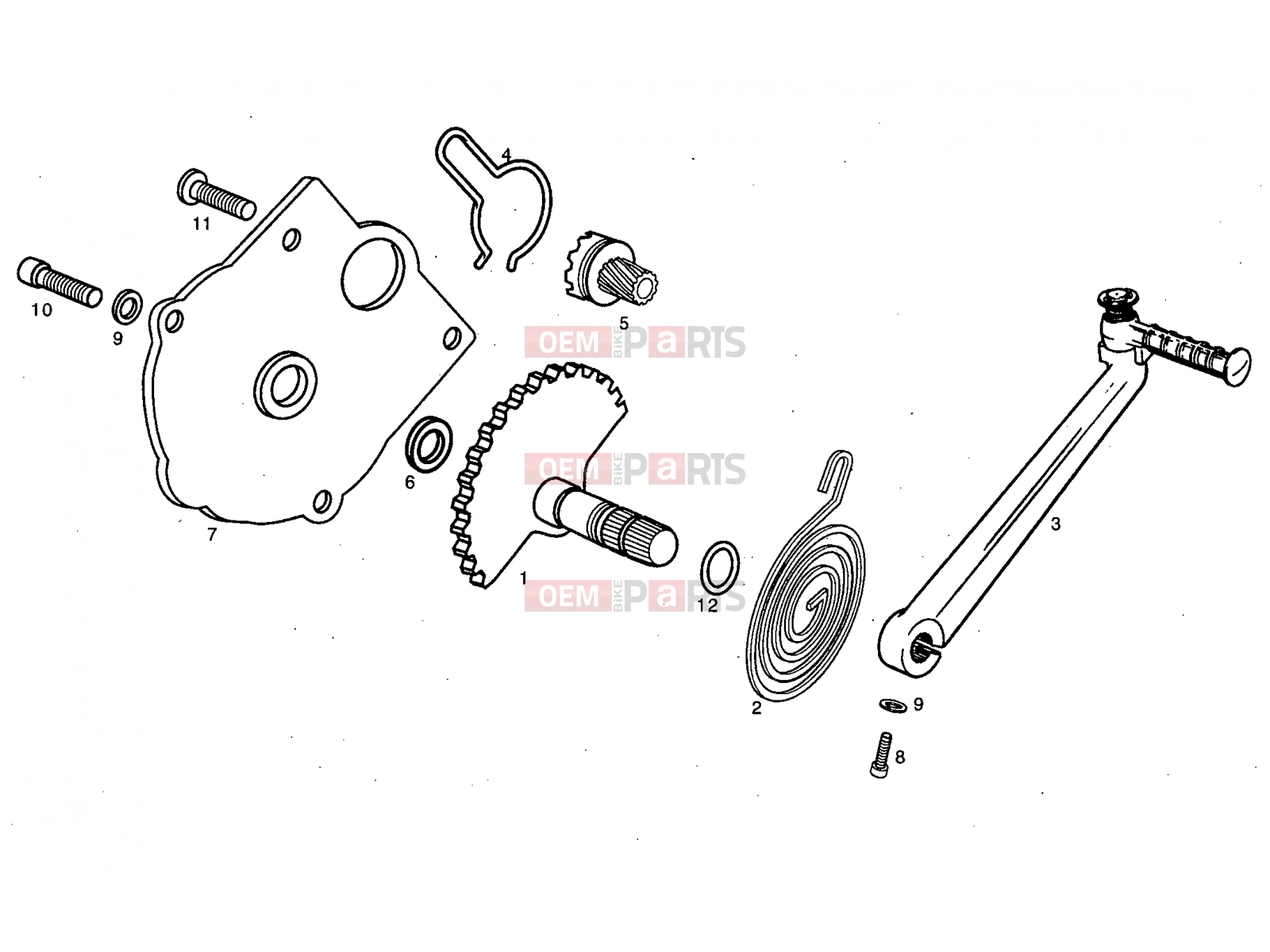 derbi Variant Courier 50 Tables » Starter assembly