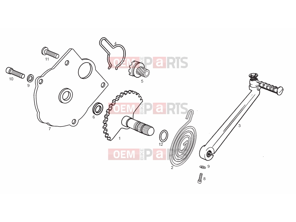 derbi Variant Revolution 50 Tables » Starter assembly