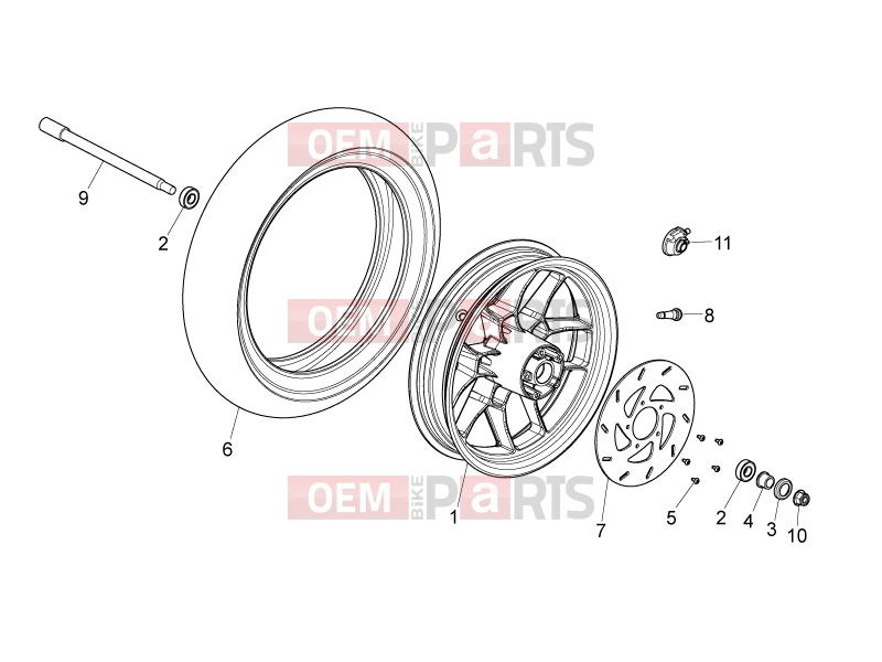 derbi Variant Sport 125 FRAME » Front wheel